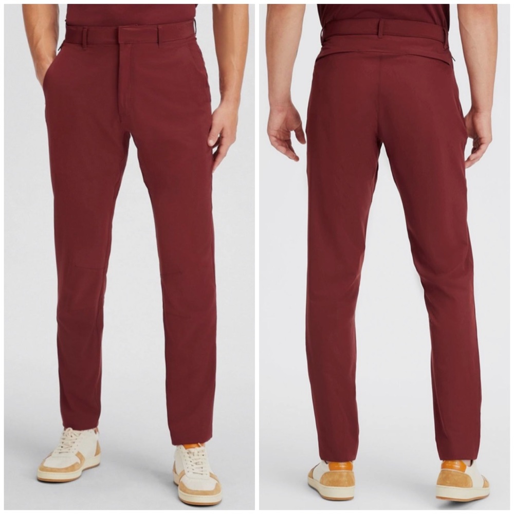 Fabletics Men's Pants in Burgundy